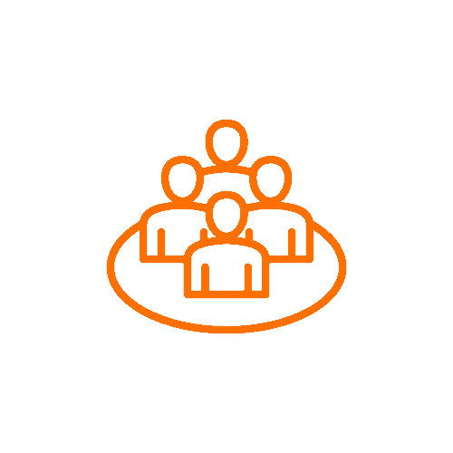 Human resources icon representing AI automation for workforce management and employee operations